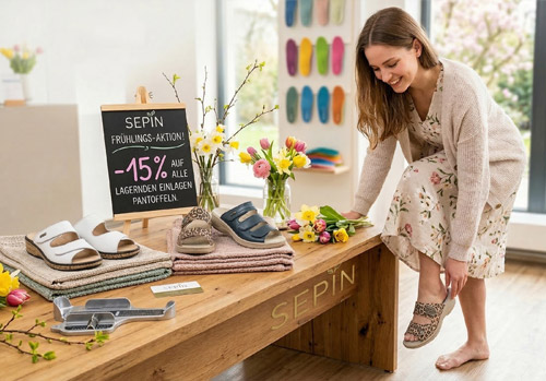 Einlagen Pantoffeln -15% Rabatt